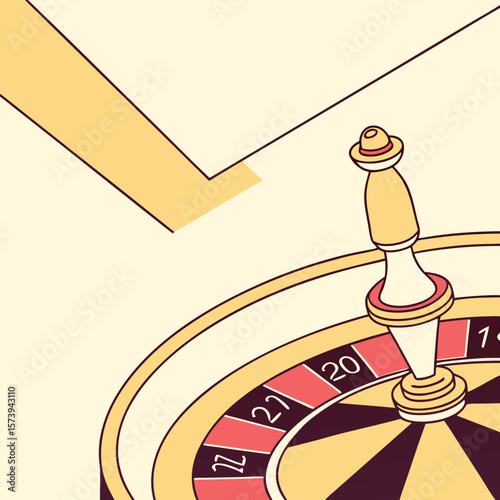 Spin of roulette wheel with red and black numbers on table  
