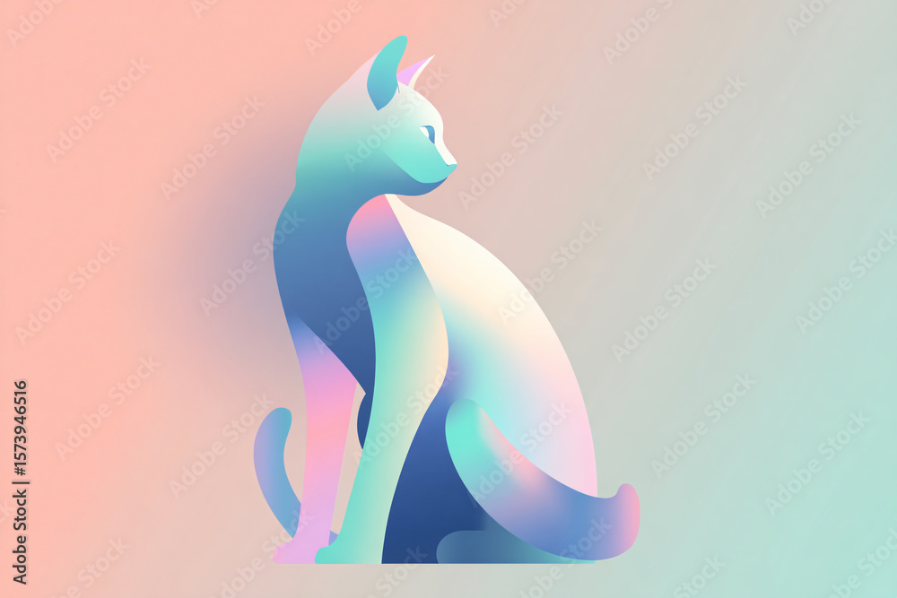 Naklejka premium 01.020.002.282.u8969375333 A minimalist cat design with bold lines and paste e130ac33-690c-4bcf-951c-616379af1e05 1