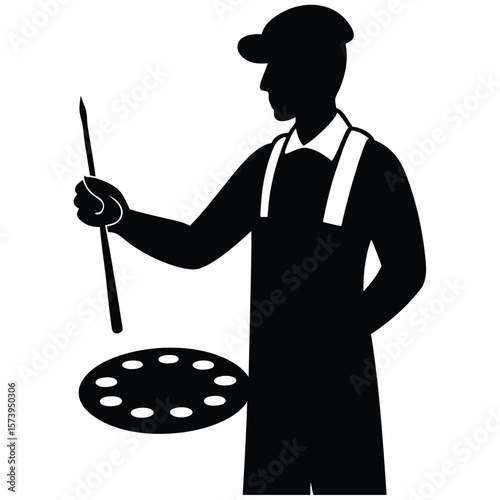 artist with palette