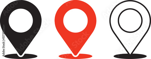 Location icon set