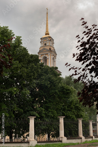 the bell tower of an Orthodox church