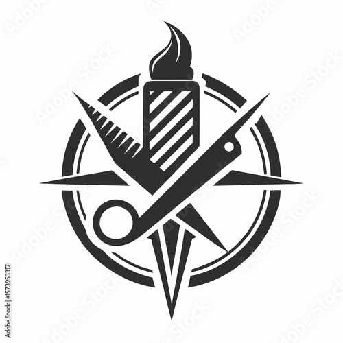 hair cut logo design vector with creative concept for women beauty salon