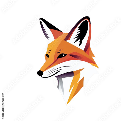 red fox vector illustration