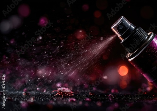Spray bottle targeting insect