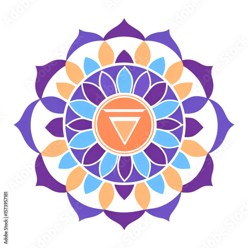 vector illustration of an abstract indian ornament