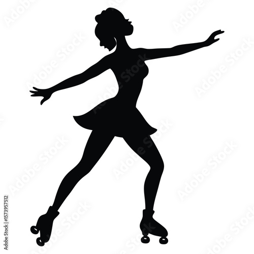 silhouette of a dancing girl