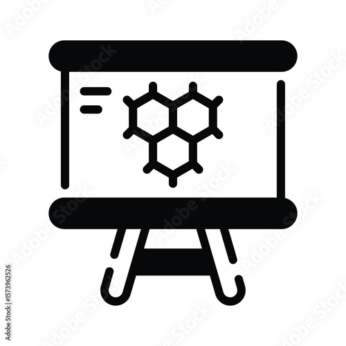 A customizable glyph style icon of chemistry lecture board