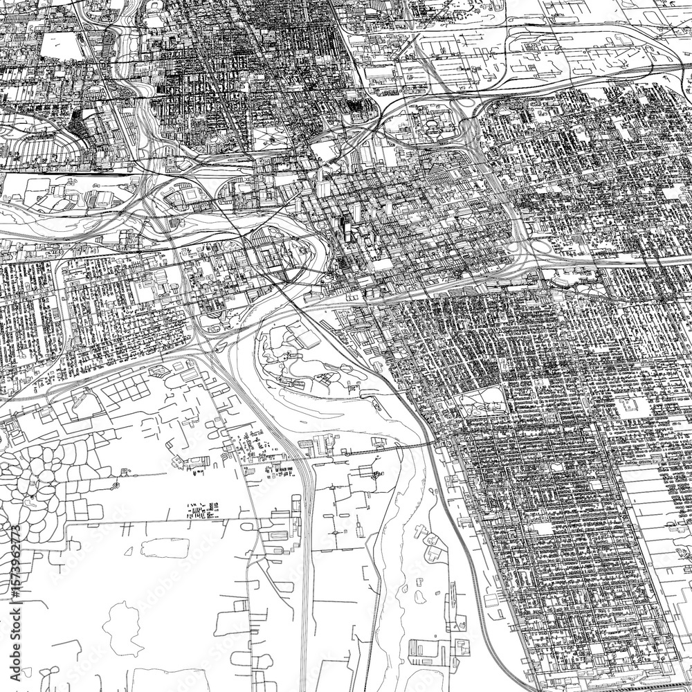 Fototapeta premium 3D illustration of city and urban in Columbus Ohio USA