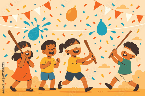 Blindfolded Water Balloon Game