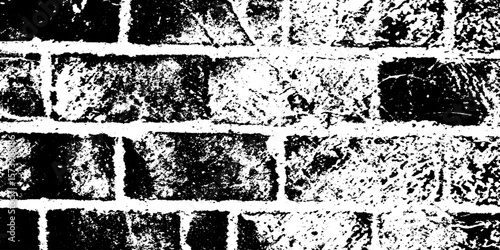 Distressed brick and mortar texture with mortar slump lines for grunge design