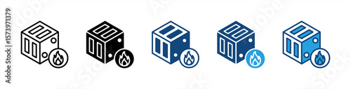 Fuel Cell icon set multiple style collection
