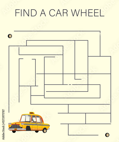 Laberit where you need to find a wheel from a car, find way