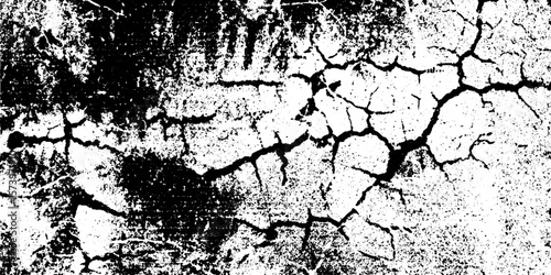 Cracked ceramic glaze with spider web fissures for distressed texture overlay design
