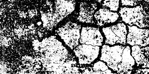 Cracked earth ground pattern with polygonal fissures for textured background design