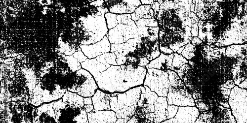 Cracked desert earth pattern with polygonal plates for distress and grunge overlay