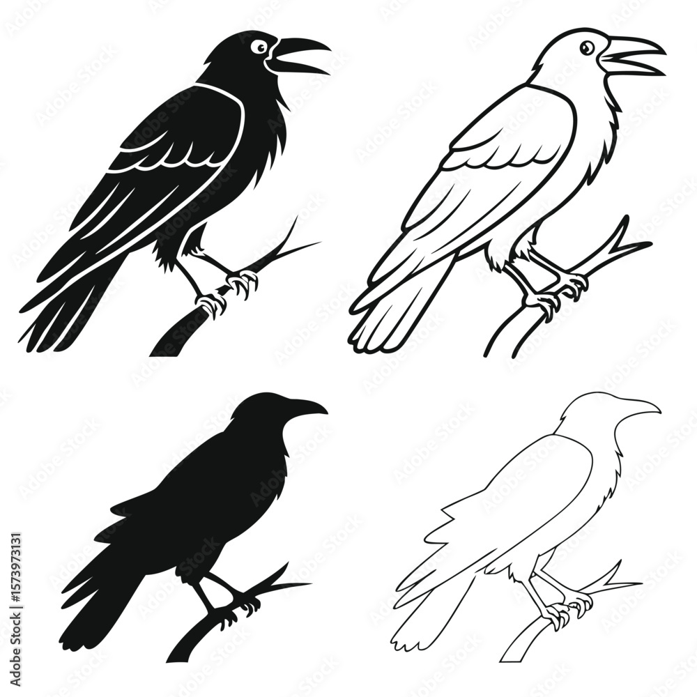 Obraz premium vector set of birds