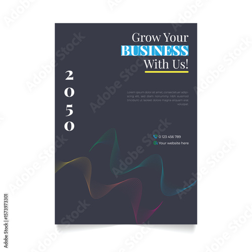 Business brochure cover annual report cover, book cover or flyer design. Leaflet presentation. Catalog with Abstract geometric background. Modern publication poster magazine, layout, template,
