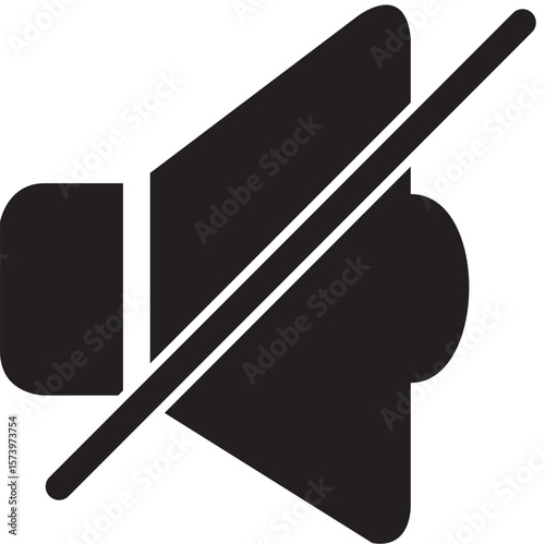 ミュート（音量アイコンに斜め線）アイコン