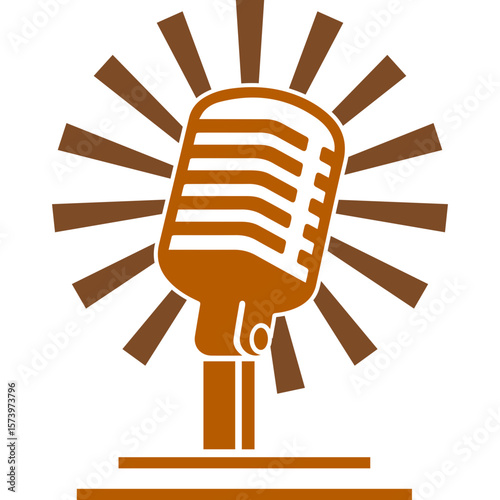 Vintage Podcast Logo Icon