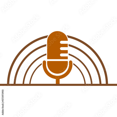Vintage Podcast Logo Icon