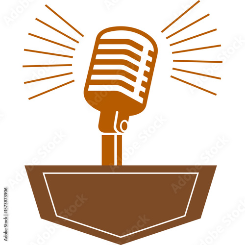 Vintage Podcast Logo Icon