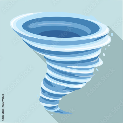 Cute tornado flat vector