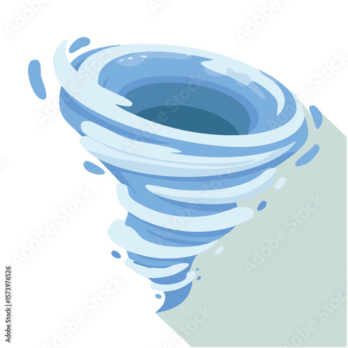 Cute hurricane flat vector