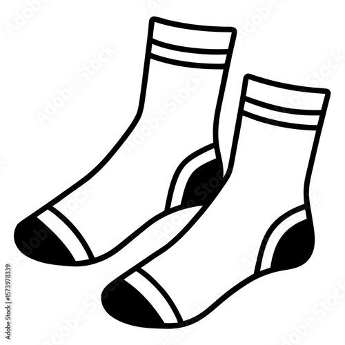 Pair of Colorful Socks  Icon Fun and Festive AI Graphic Design for Digital Use