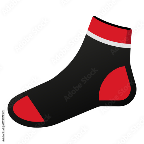 Shoe with Sock Poking Out  Icon Fun and Festive AI Graphic Design for Digital Use
