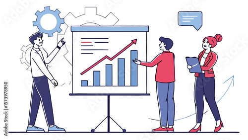 Business Team Meeting – Professional Collaboration and Discussion in Corporate Office Environment (AI Generated)