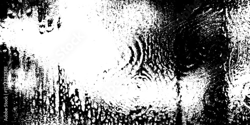 Etched frosted window pane with swirl patterns for grunge background and design overlay