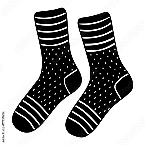 Pair of Colorful Socks  Icon Fun and Festive AI Graphic Design for Digital Use