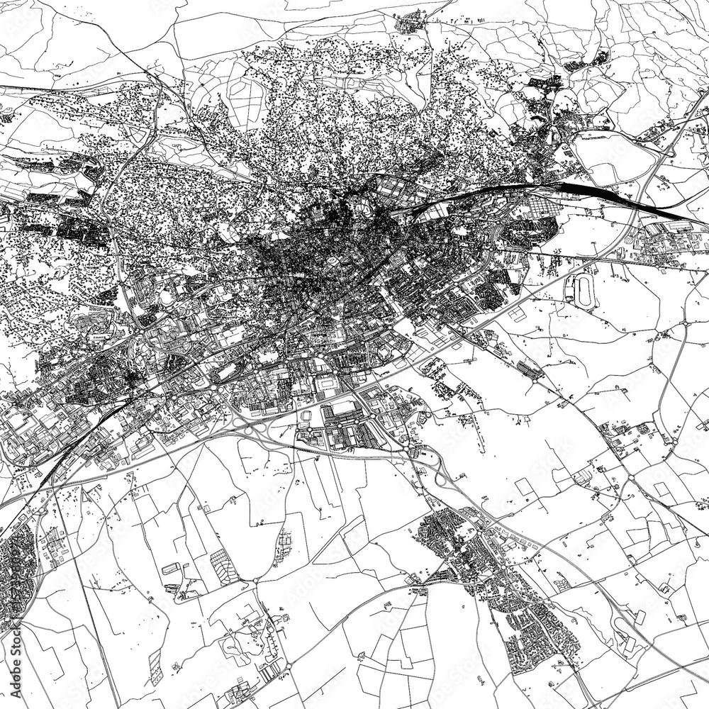 Fototapeta premium 3D illustration of city and urban in Nimes France