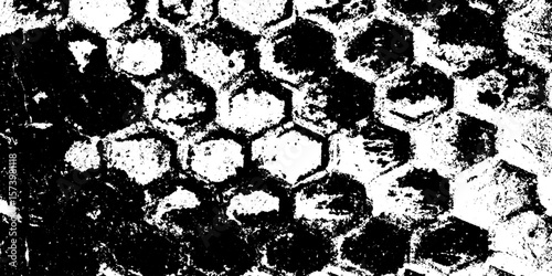 Faded hexagonal tread imprint texture for grunge and distress effects