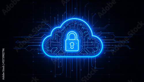 Data Security Concept Icons Representing Cybersecurity, Digital Protection, and Information Privacy