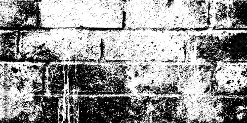 Grime smeared subway tile texture with grout for urban design