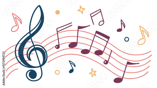musical notes treble clef on sheet music musical