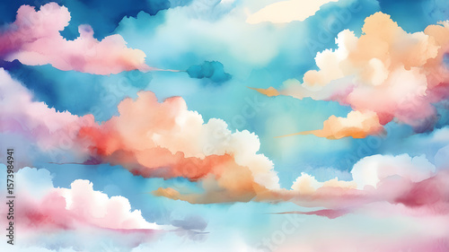 Abstract watercolor neutral light colored empty space background image. Hand painted abstract background watercolor.