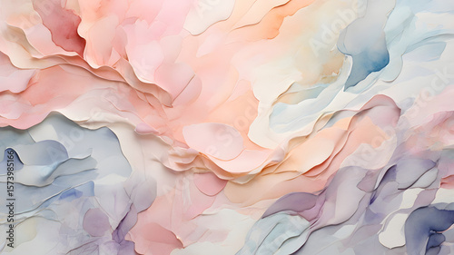Abstract watercolor neutral light colored empty space background image. Wallpaper design with paint brush beige watercolor.