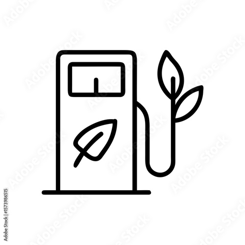 Eco Energy and Environmental Line Icons – Sustainable Power & Green Technology Vector Set