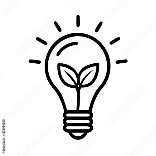 Eco Energy and Environmental Line Icons – Sustainable Power & Green Technology Vector Set