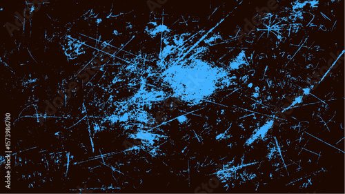 Abstract grunge texture with scratches and distressed pattern. High-contrast erased chalkboard effect in blue and dark tones, vector illustration.