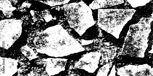 Mosaic art concept featuring broken tile shards and grout residue texture for creative background