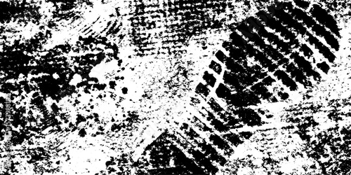 Muddy footprint trail imprint with uneven tread for distressed background and sporty design