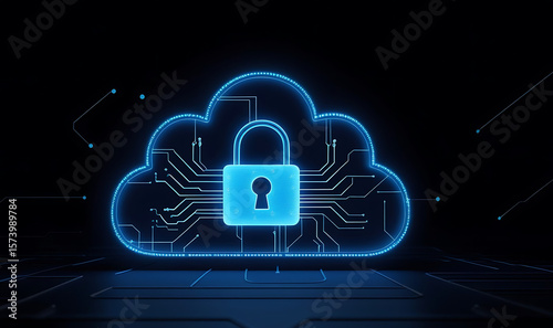 Data Security Concept Icons Representing Cybersecurity, Digital Protection, and Information Privacy