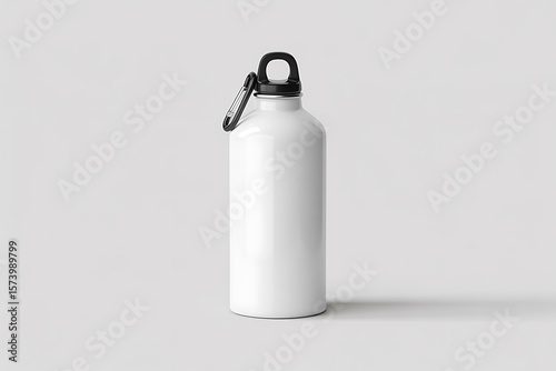 Wallpaper Mural White Aluminum Water Bottle Mockup: Minimalist Studio Shot, Clean Design, Blank Template Torontodigital.ca