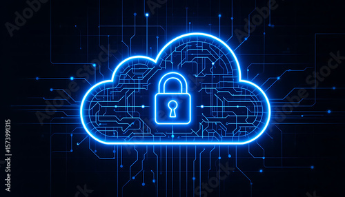 Data Security Concept Icons Representing Cybersecurity, Digital Protection, and Information Privacy