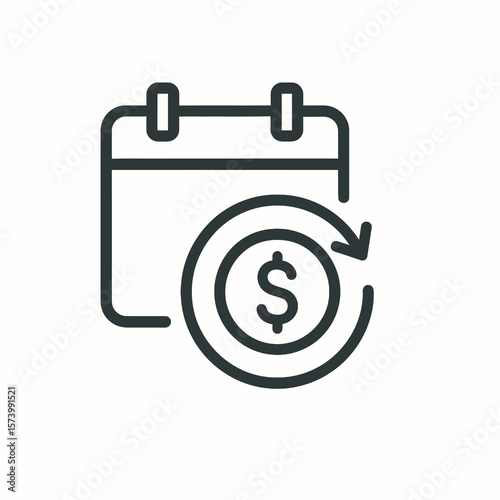Recurring Payment Calendar Icon