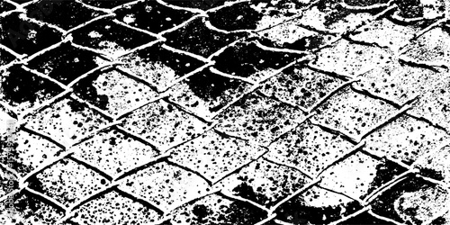 Rustic chain link fence with corrosion texture for grunge and distress effects