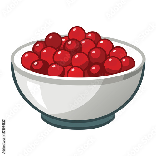 Fresh, ripe red currants and cherries in a bowl